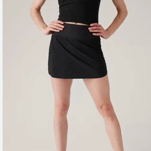 Athleta run with it skort skirt Black Athletic Skort s small - Picture 2 of 9